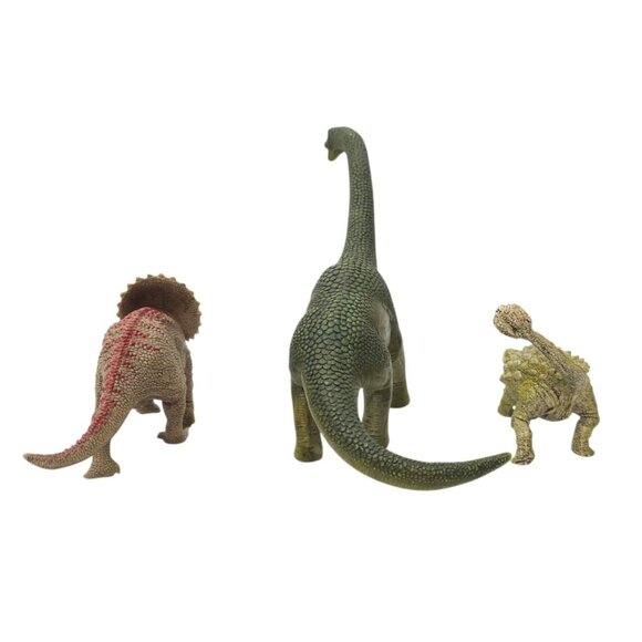 Schleich Dinosaurs Brachiosaurus Triceratops Ankylosaurus Realistic Figures Toys - Picture 5 of 15